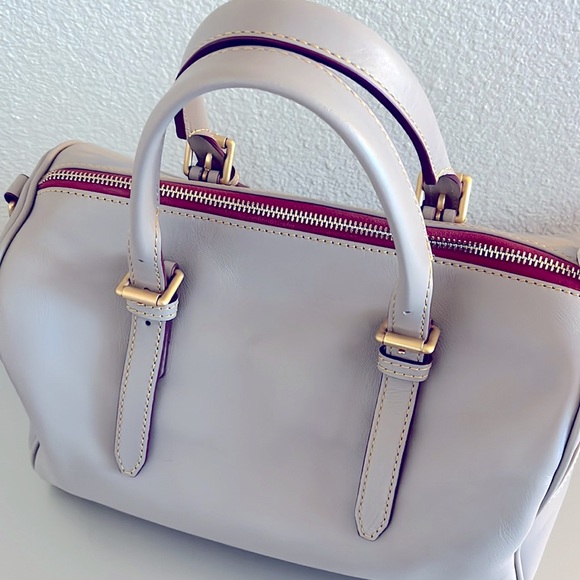 Dooney & Bourke Florentine Olivia Satchel / Light Taupe - Picture 11 of 14